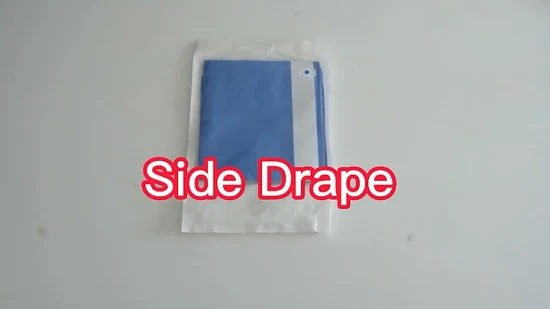 Drapé d'angiographie de pack chirurgical stérile jetable avec panneau transparent