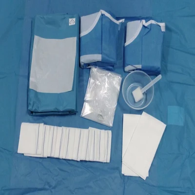 Pack de kits de draps chirurgicaux jetables médicaux