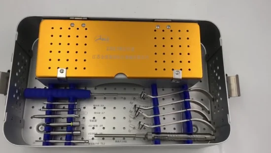 Jinlu Équipement chirurgical médical Instrument orthopédique 2.5 / 2.7 Plaques de verrouillage multi-axiales Kit d'instruments Kit d'outils Instruments pour fracture osseuse